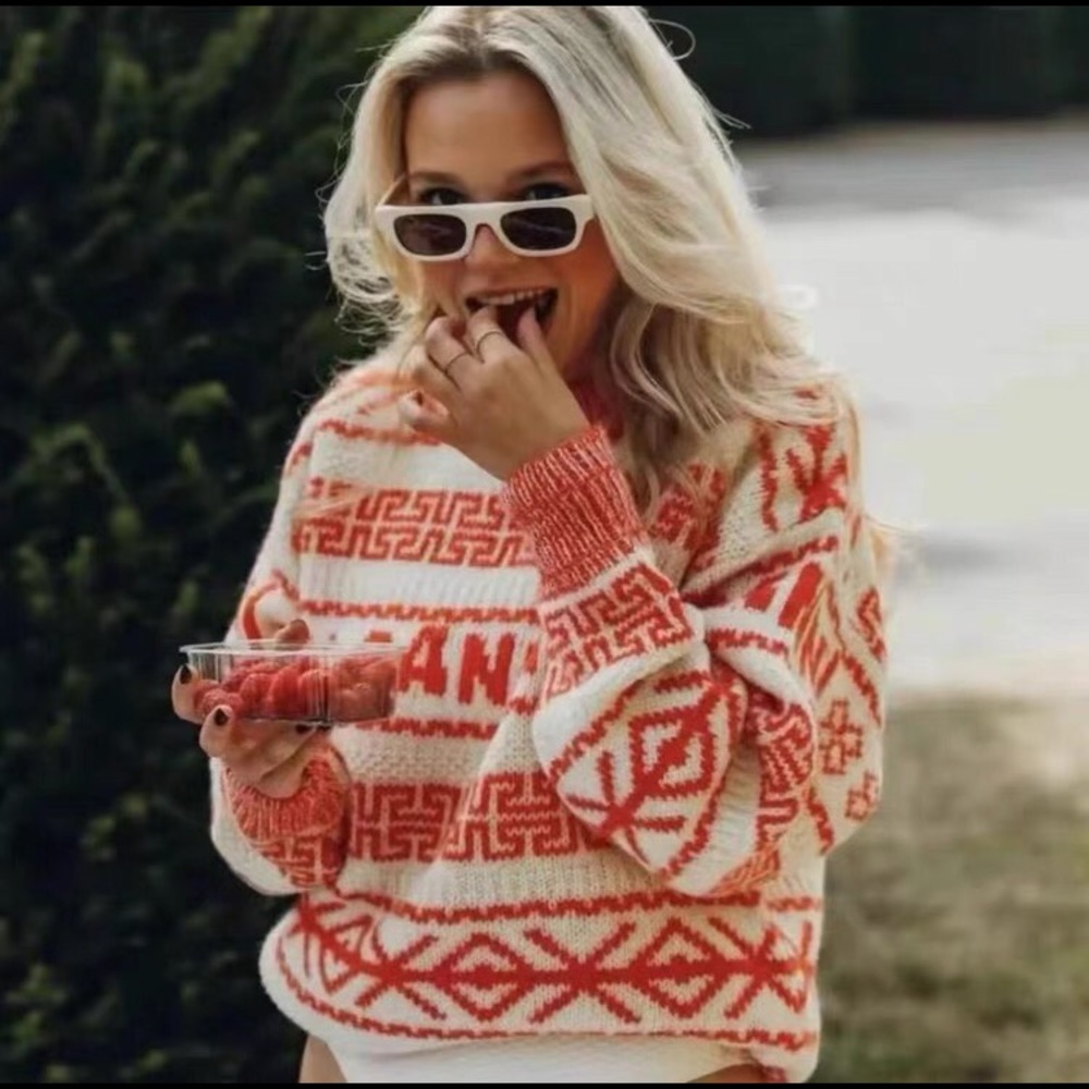 Ganni Egret Wool Pullover Sweater - Picture 2 of 9